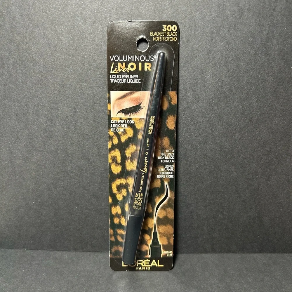 L'Oreal Voluminous Liquid Eye Liner Noir Blackest Black 300, Cat Eye Look